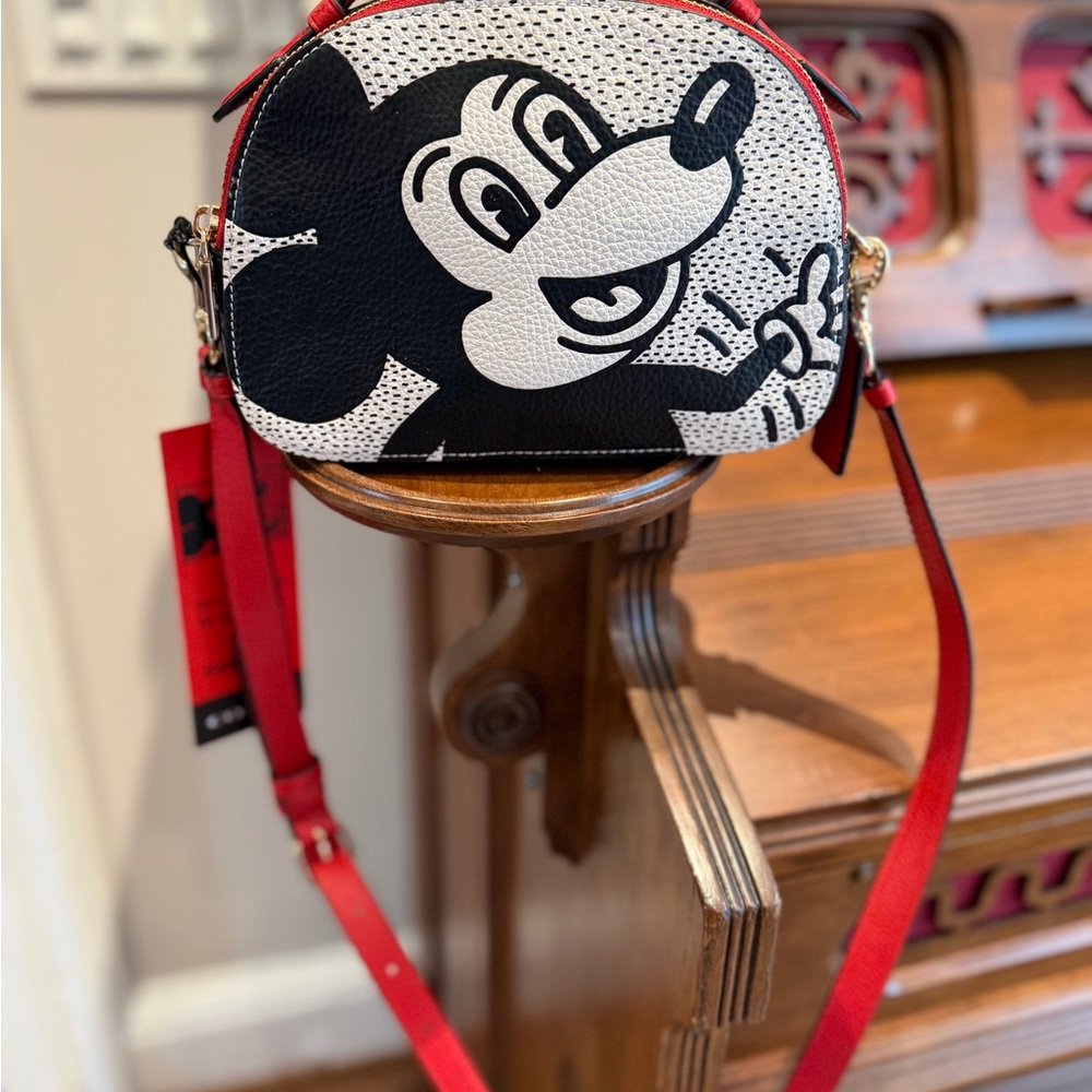 NWT Coach special edition Coach X Keith Haring Mickey bag with crossbody strap - Picture 4 of 10
